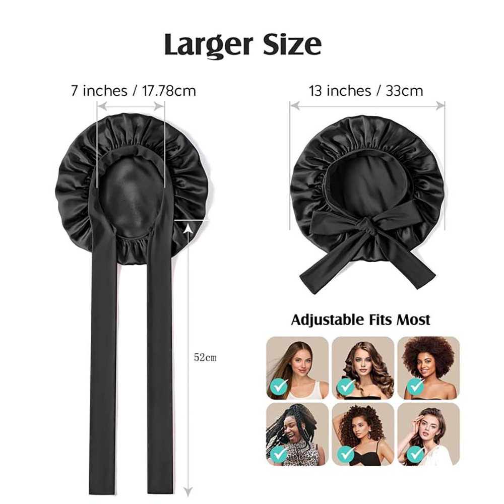 Bonnet de couchage en soie de mûrier Pure 100% pour femmes, chapeaux de couchage, bandes de cheveux réglables avec larges élastiques, couvre-chef 19 mamans