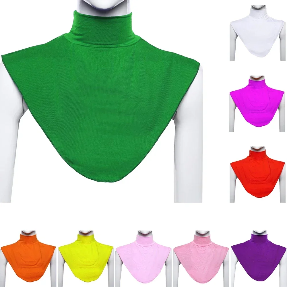 Faux col en Modal pour femmes musulmanes, Extensions de Hijab islamique, col roulé, couverture de cou haut, demi-haut plus chaud, écharpe Hijab, enveloppe courte