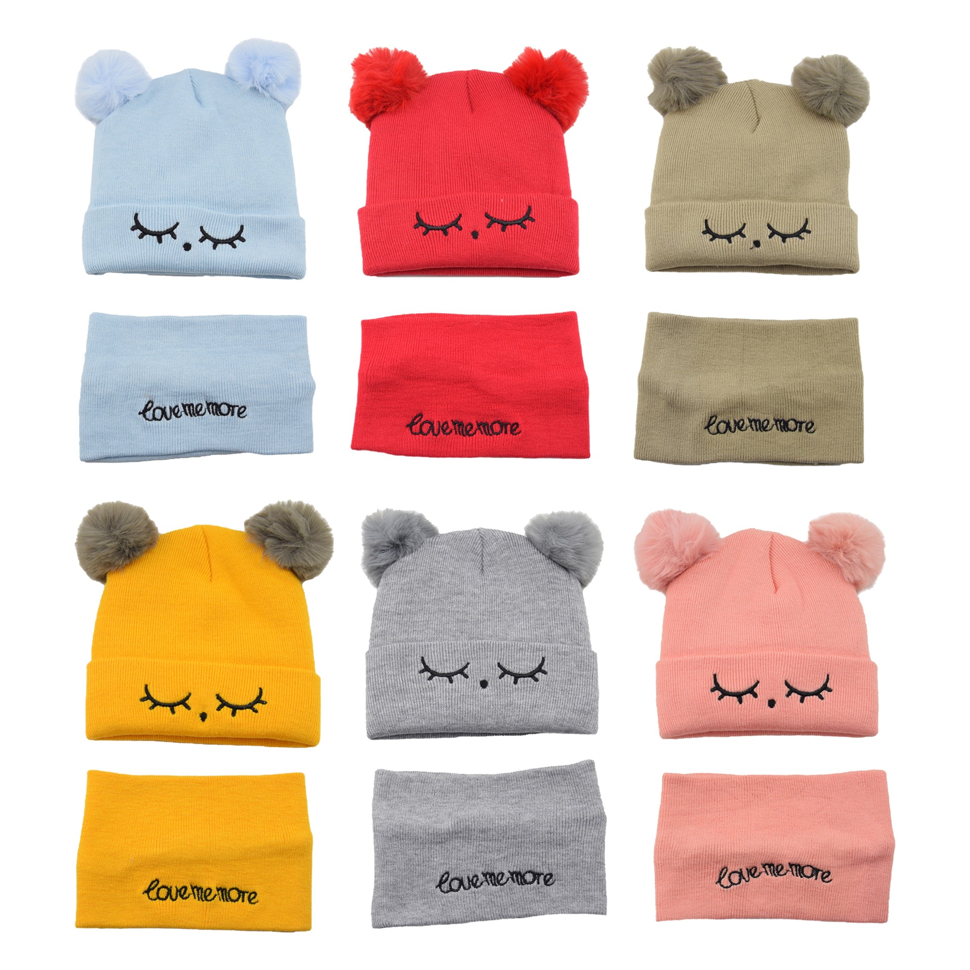 Automne printemps bébé coton tricot chapeau écharpe ensemble infantile garçons filles cou écharpe hiver chaud enfant en bas âge dessin animé bébé costumes
