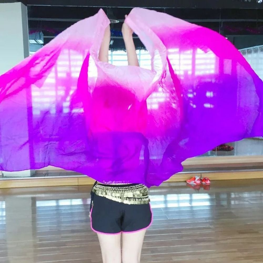 Accessoires de costumes : Voiles de danse du ventre dégradés 250cmx120cm, châles légers pour performance