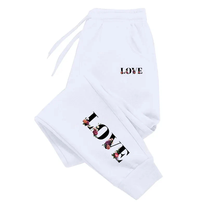 Pantalon de survêtement pour femme, nouveau, imprimé LOVE, style streetwear de luxe, décontracté, polyvalent, pour le sport et le quotidien