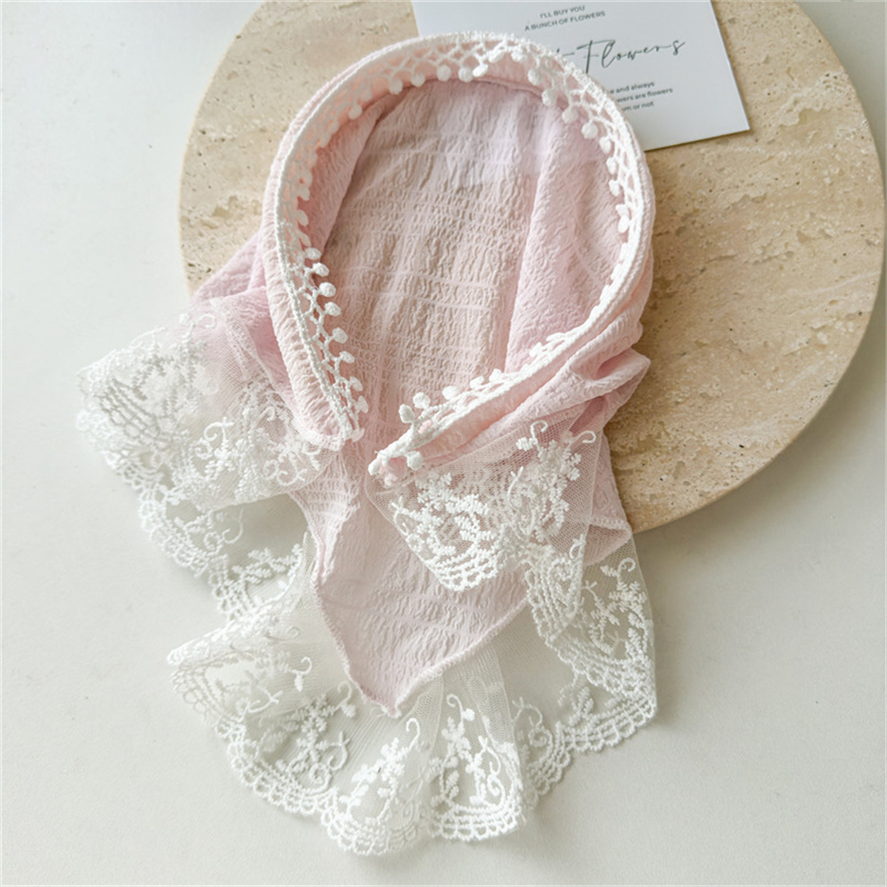 Foulards en dentelle, bandeaux en laine tricotée pour femmes et filles, écharpes pour cheveux, bandeaux de mode, serre-têtes féminins, coiffes