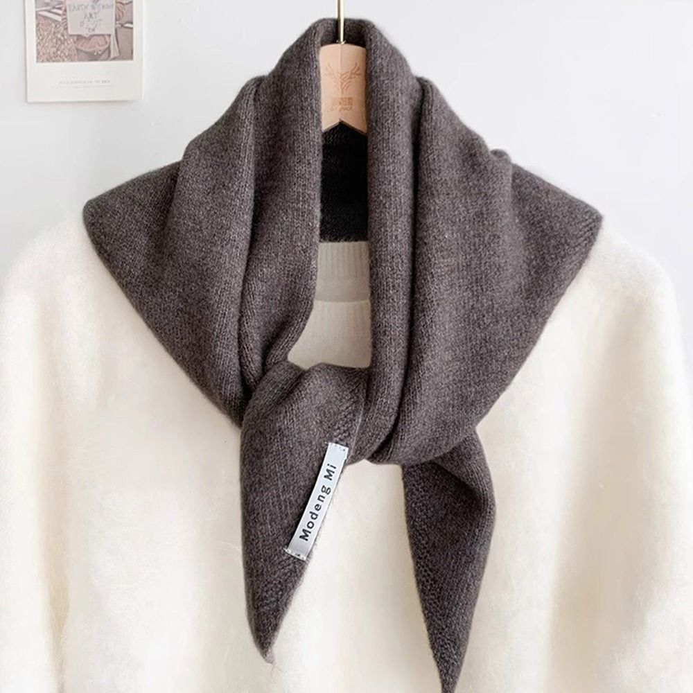 Écharpe Triangulaire en Laine Douce Multifonctionnelle pour Femme, Chaude, Sauna, Hiver