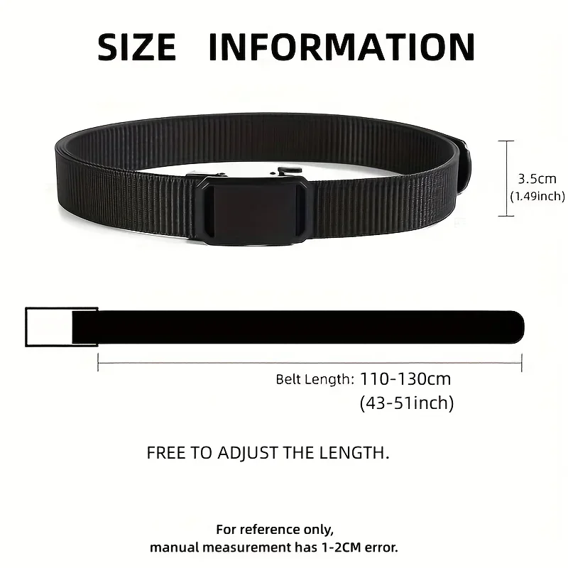 Nouveau Ceinture à Boucle Automatique, Ceinture en Toile Tactique Décontractée Militaire Entraînement pour Hommes Réglable ceinture robuste  sangle en toile homme  ceinture militaire  accessoires d’extérieur  ceinture