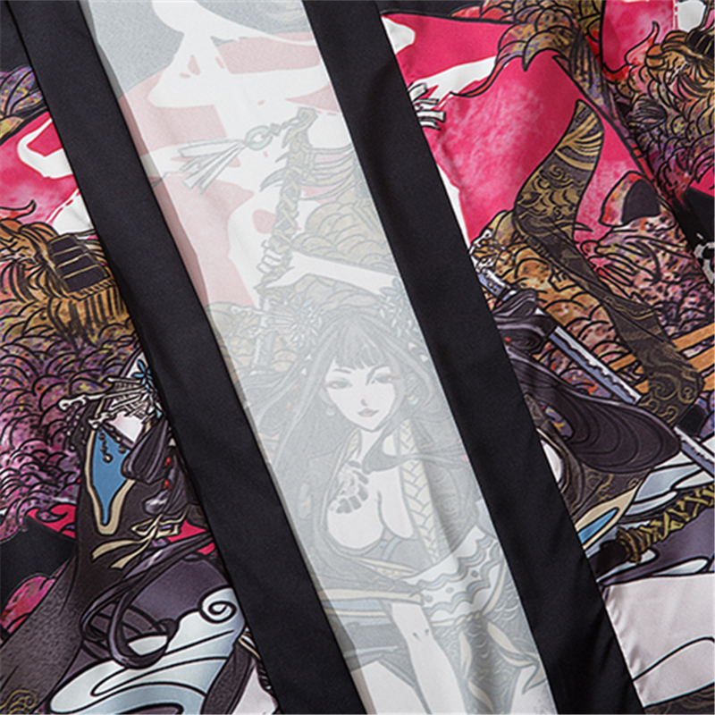 Bebovizi – Kimono Traditionnel Samouraï Anime Japonais pour Homme et Femme, Cardigan Cosplay, Chemisier Yukata, Vêtements d'Été