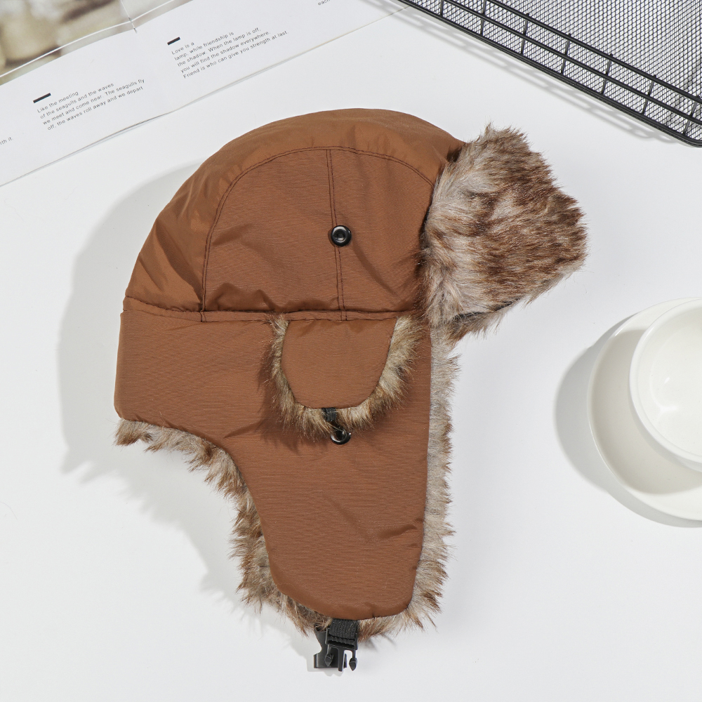 Chapeaux de trappeur pour hommes et femmes, Ushanka russe, chapeau chaud d'hiver en fourrure avec cache-oreilles, pour sports de plein air, ski, chasse, pêche, casquette en peluche
