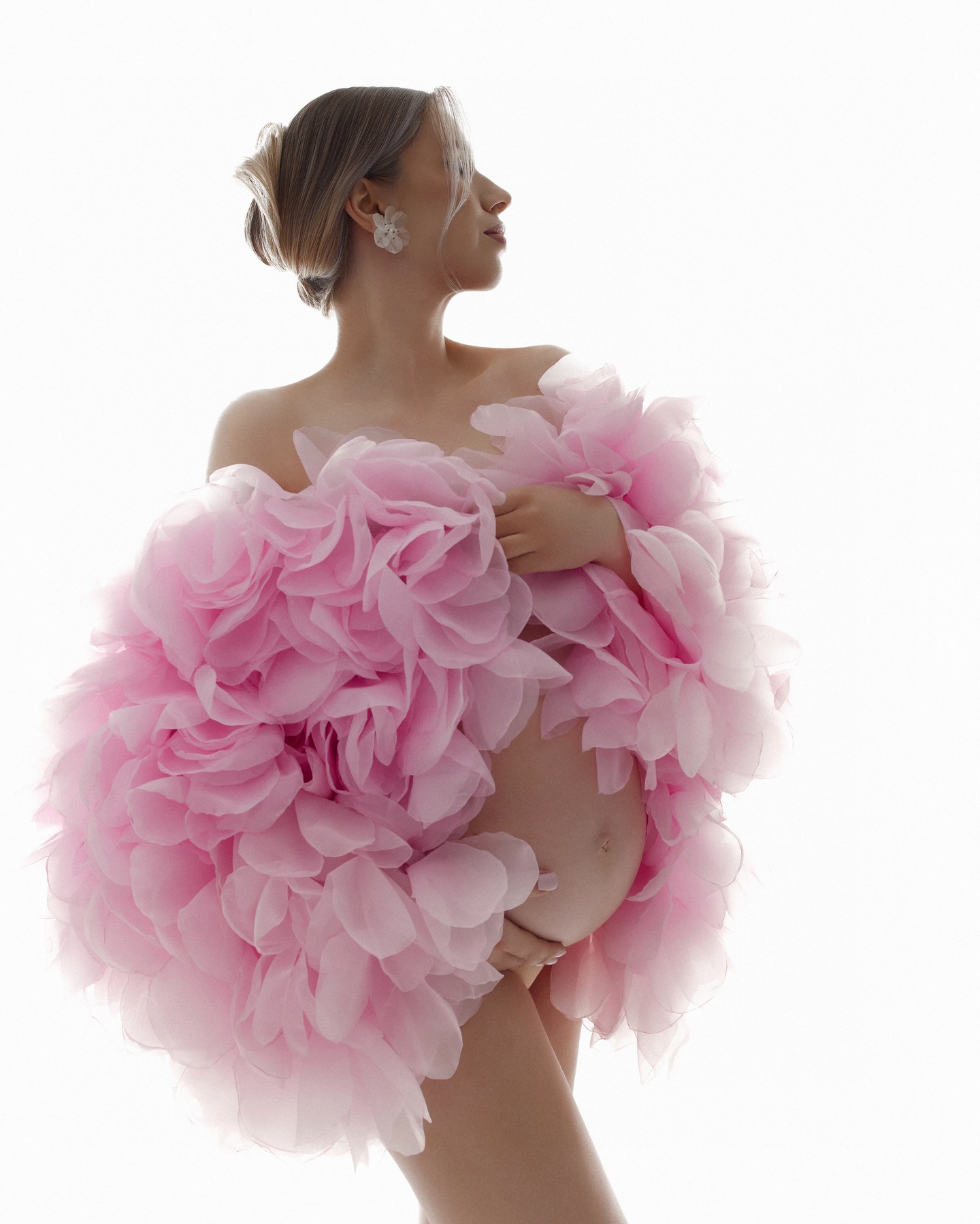 Vestes et manteaux pour femmes Couture Pink Flower, vêtements d'extérieur, cape de maternité, couvre-robe formel, plusieurs couleurs disponibles