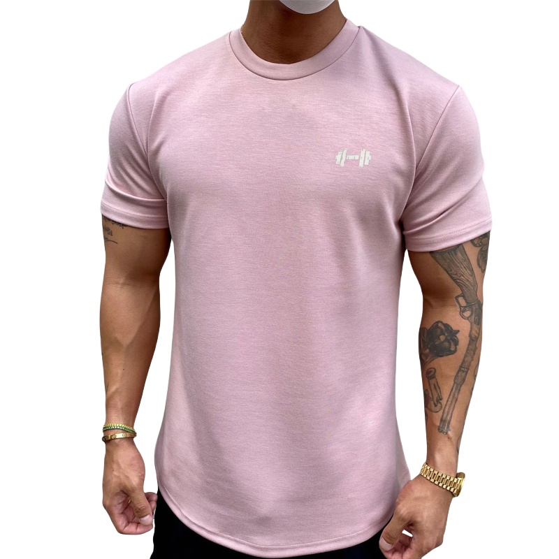 T-shirt d'été en coton pour hommes, T-shirt à manches courtes, T-shirts de fitness et de gym, T-shirts de sport pour l'entraînement, hauts décontractés à la mode, vêtements pour hommes