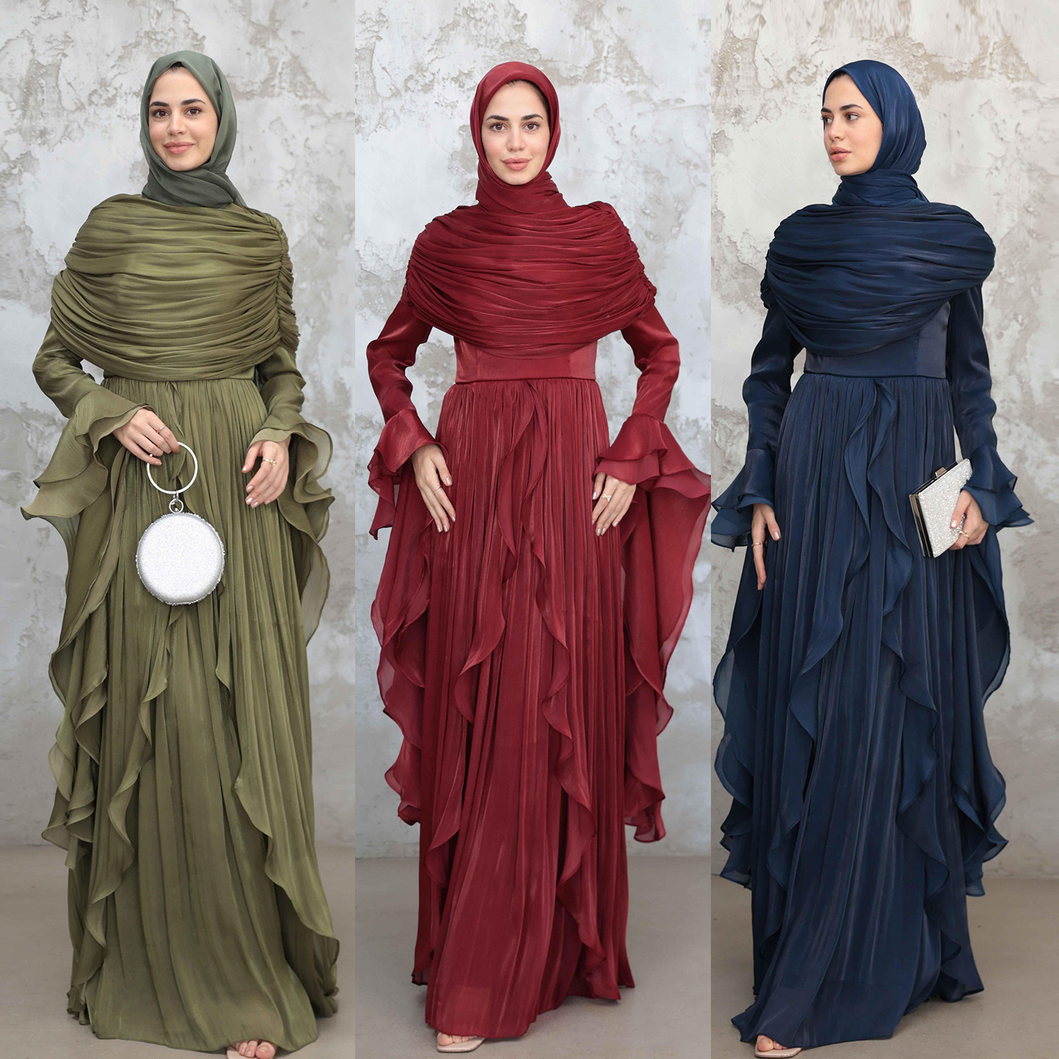 Robe de l'Aïd pour femme, Abaya musulmane unie plissée, Kaftan, Robes de fête du Ramadan, Vestidos, Maroc, Dubaï, Jalabiya, Robe arabe, Printemps 2026