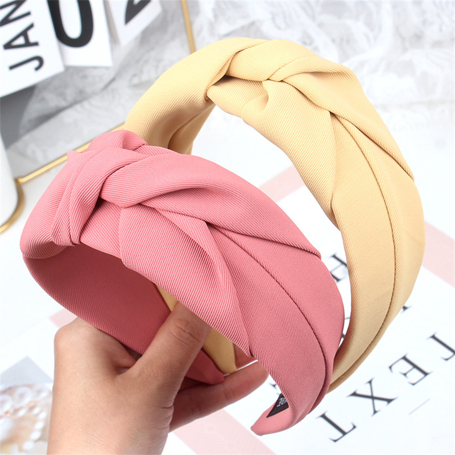 Nouveaux bandeaux noués pour femmes coiffure filles Vintage bandes de cheveux tissu large bandeau doux cheveux cerceau cheveux accessoires chapeaux