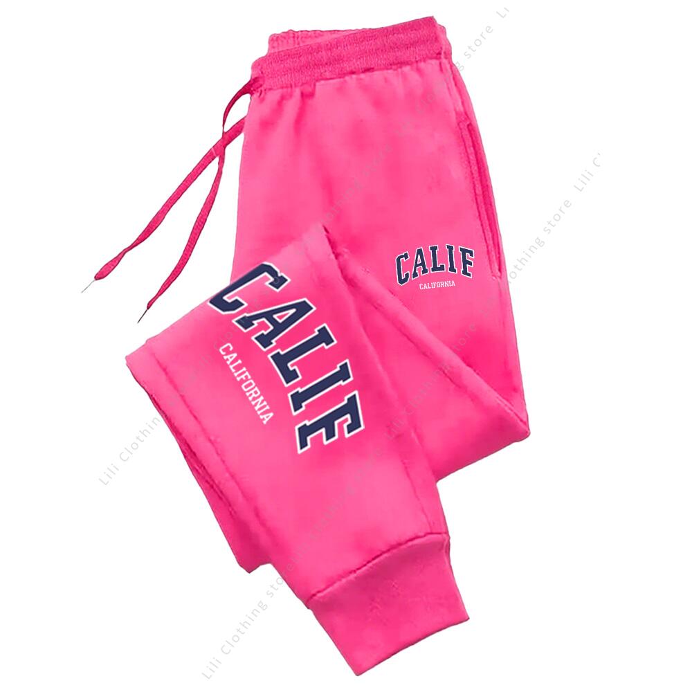 Pantalons pour femmes pantalons de haute qualité automne hiver CALIF lettre imprimer sport décontracté pantalons de survêtement en plein air course survêtement pantalon femme