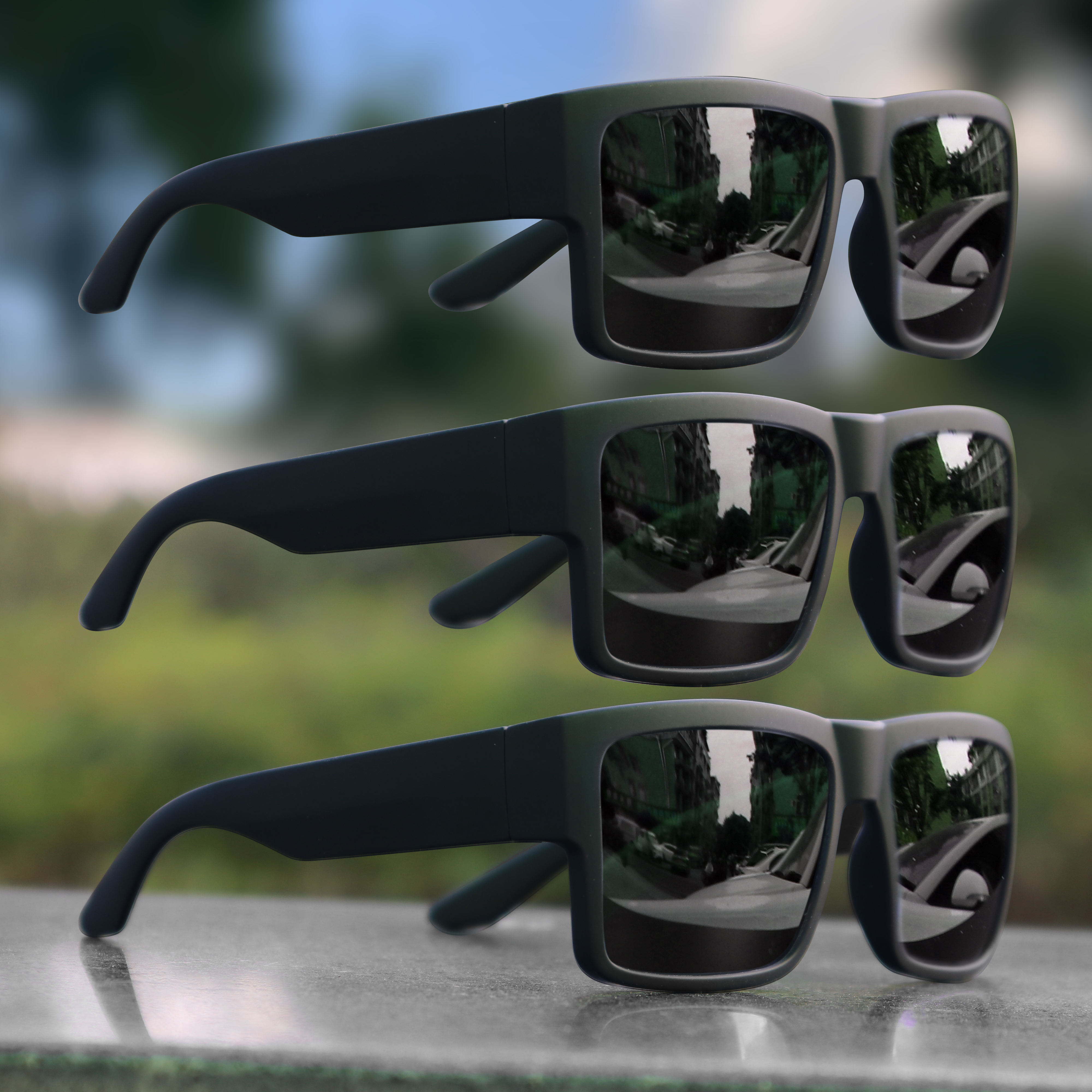Lunettes de soleil carrées rétro pour hommes, monture épaisse et robuste, Anti-éblouissement, parfaites pour la conduite, la pêche en plein air, UV400, 1 pièce/3 pièces