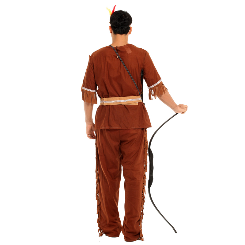 Costume de chef indien natif, chasseur indien, archer, cosplay pour hommes, costumes de Purim, Halloween, adultes