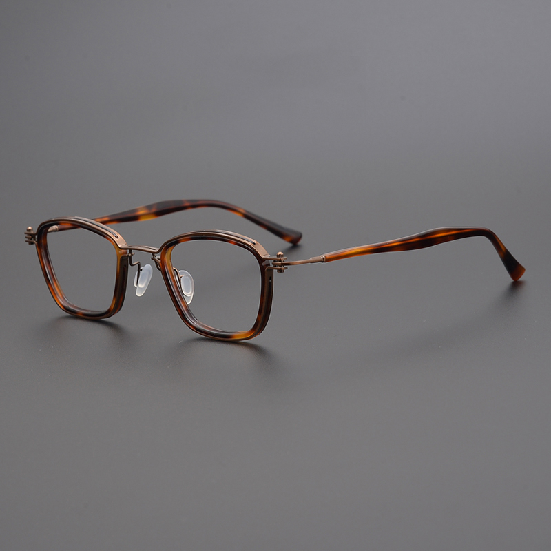 Lunettes de myopie optique en acétate de titane faites à la main pour hommes et femmes, petites lunettes à monture carrée, design de marque vintage, niche ary, Japon