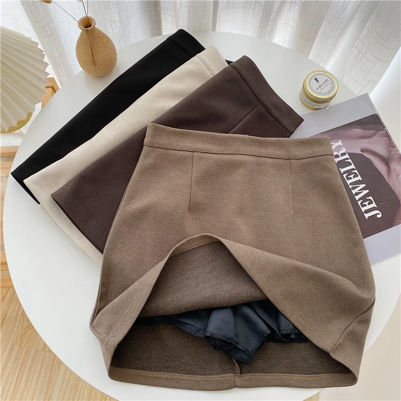 Mini-jupes A-line pour femmes, vêtements au-dessus du genou, style de rue preppy basique, prédominant, sexy, minimaliste, BF, le plus récent, été