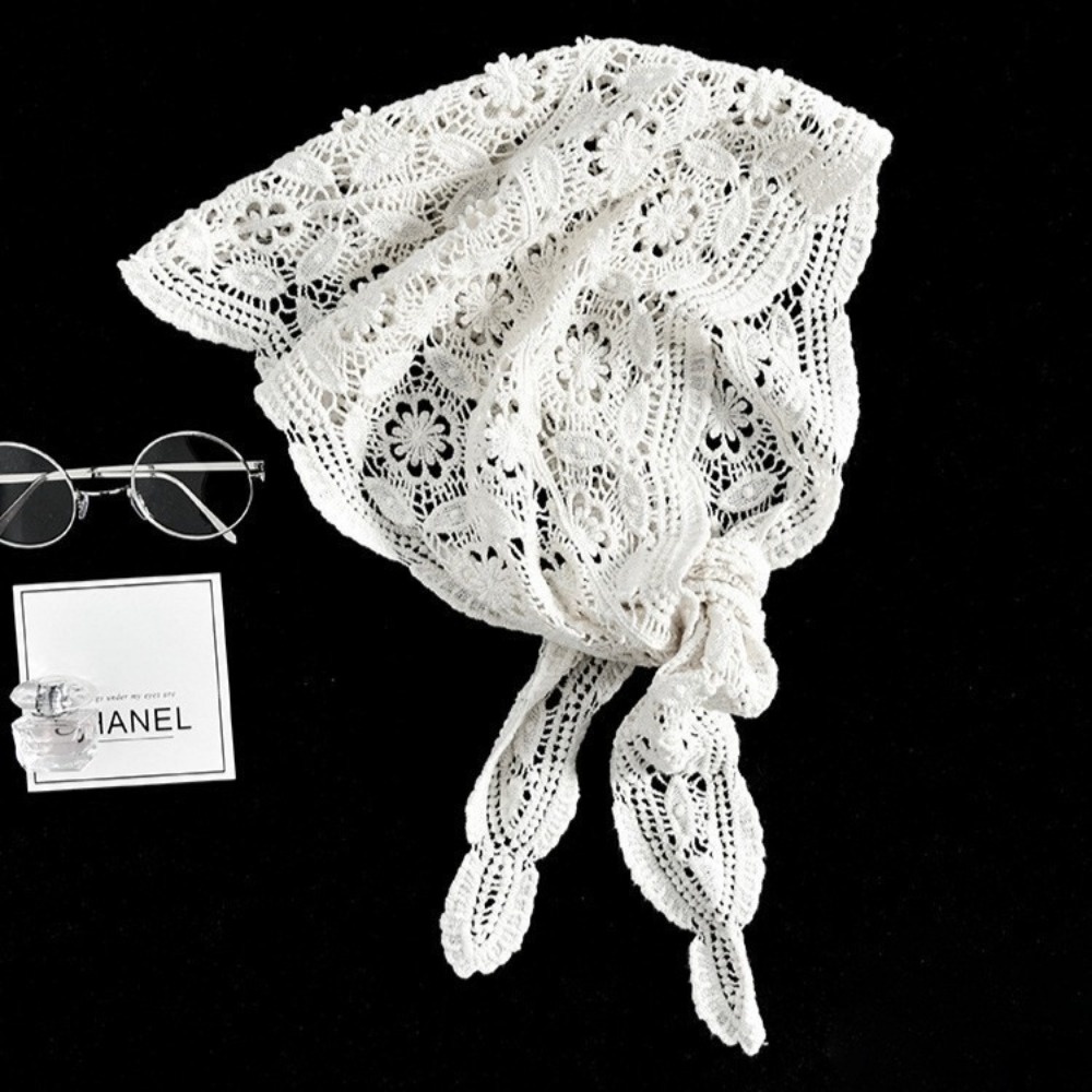 Écharpe triangulaire en coton tricoté printemps-été, à porter en superposition, serviette de taille, style artistique rural, jupe mi-longue, accessoire de tête pour femme