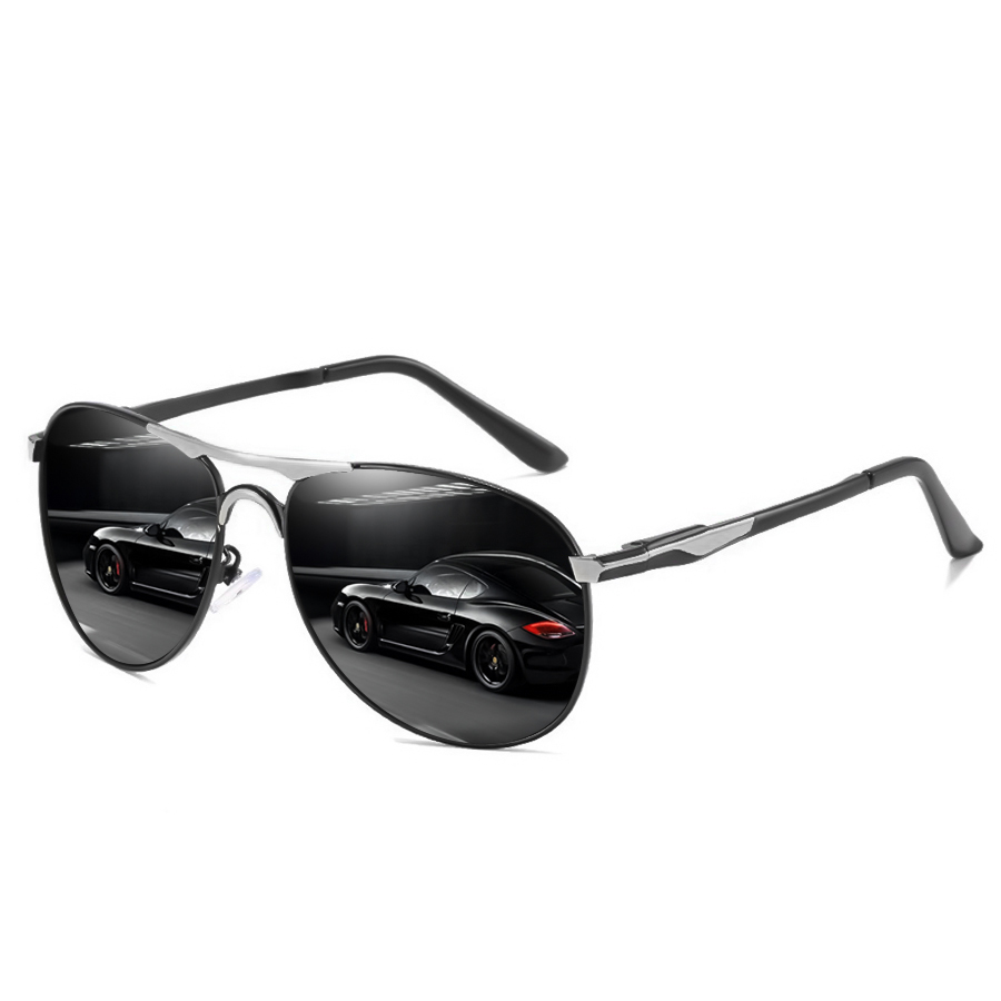 Lunettes de soleil de pilote surdimensionnées en métal de luxe pour hommes et femmes, idéales pour la conduite et la pêche