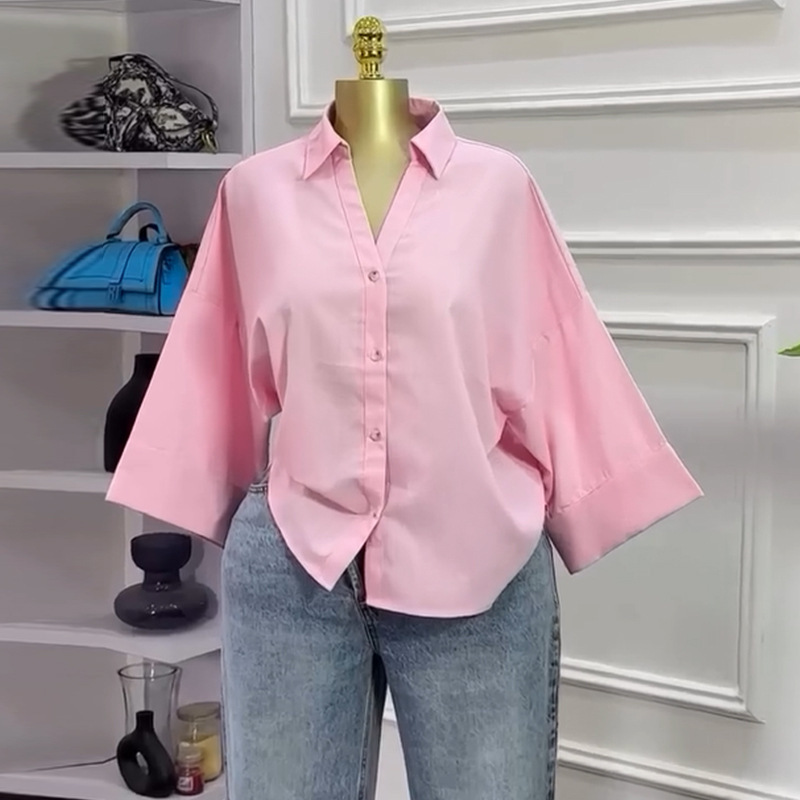 Femmes haut chemisiers chemise col rabattu manches longues hauts rayé Y2k Streetwear élégant épissure chemises décontracté travail ample automne