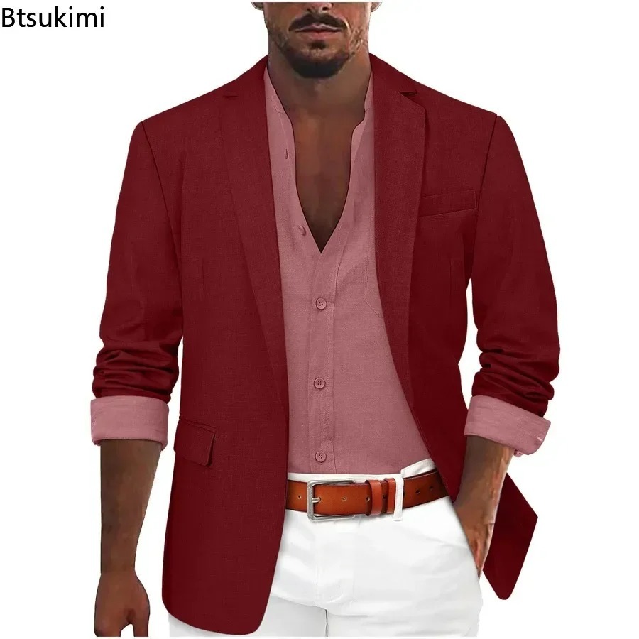 2026 Mode Vêtements Pour Hommes D'affaires Blazer Décontracté Manteaux Classique Bouton Unique Slim Fit Costume Vestes Élégant Gentleman Costume Hauts