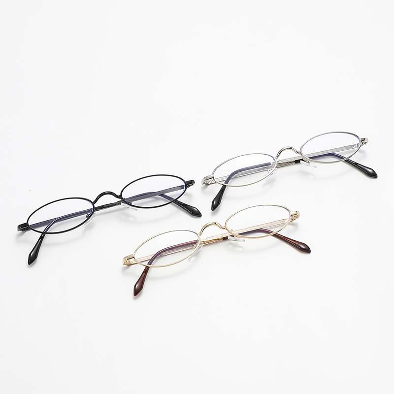 Montures de lunettes en métal ovales tendance pour hommes et femmes, lunettes de lecture personnalisées pour personnes d'âge moyen et âgées