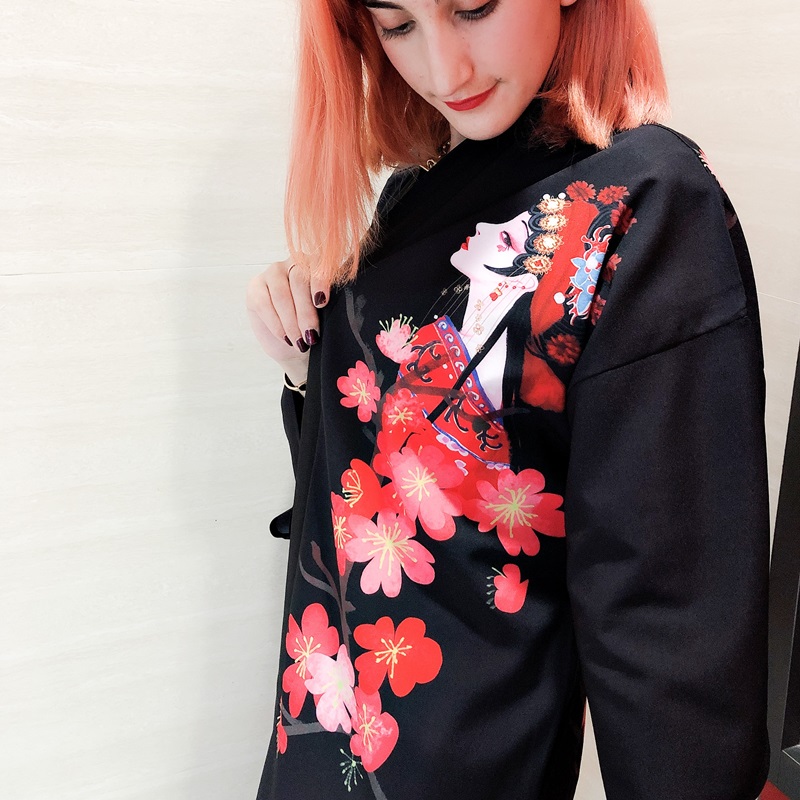 Kimono japonais à col ouvert pour femmes, streetwear japonais, costume de Geisha pour jeux de rôle, vêtements traditionnels japonais FF6660
