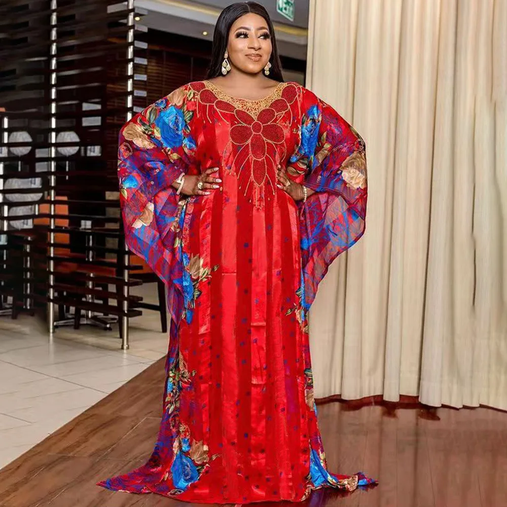 Robes imprimées africaines pour femmes Robe Maxi musulmane traditionnelle Dashiki diamant Abaya dubaï Boubou Robe afrique Maroc Robe Robes
