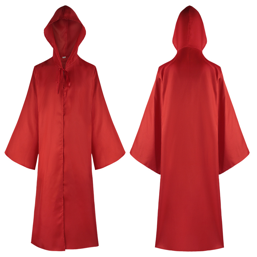 Robe médiévale à capuche moine prêtre Robe garçon Halloween enfants adulte Cosplay Costume noir blanc Cape magicien tunique Cape pour hommes