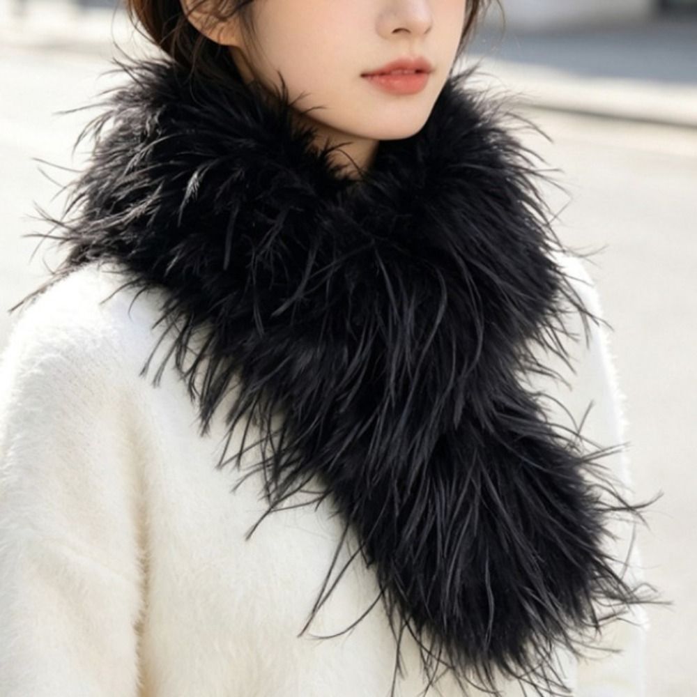 Écharpe d'hiver tendance à pompons épais, coupe-vent, chaude, en fausse fourrure, protection du cou
