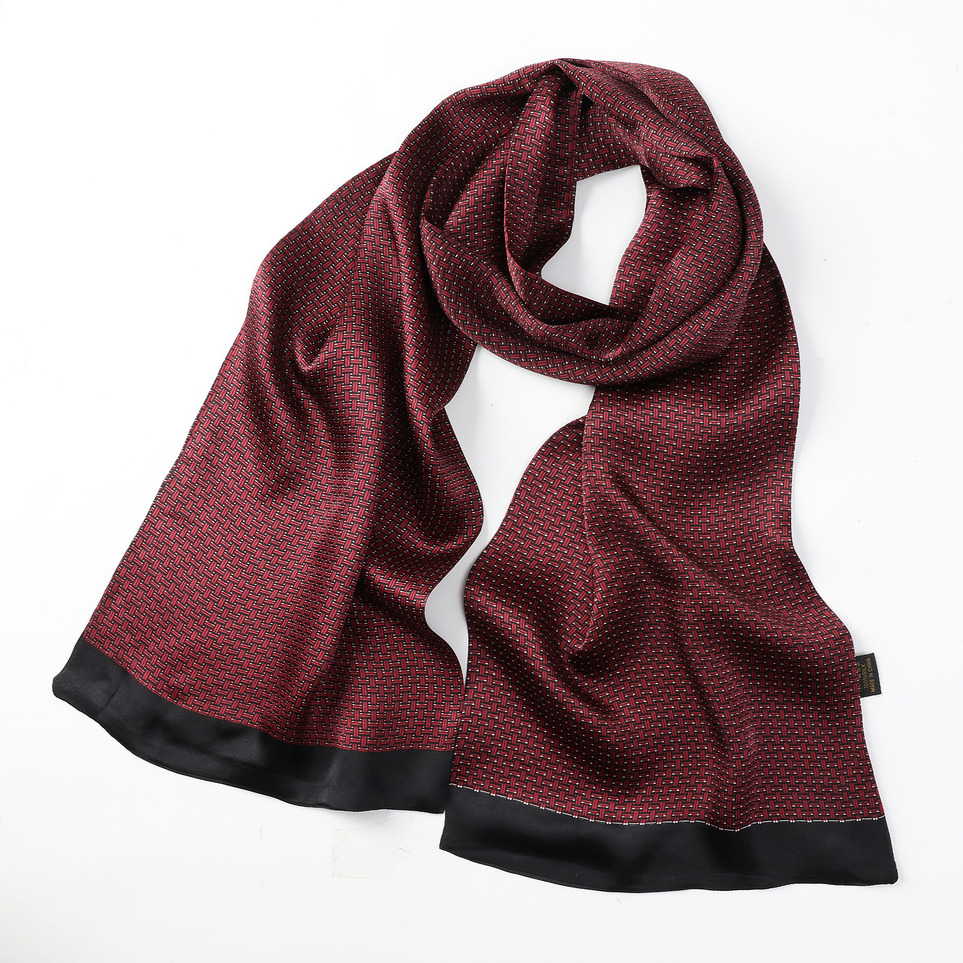 DANEllyISI-Foulard de cou pour hommes, écharpes de styliste, mouchoir naturel