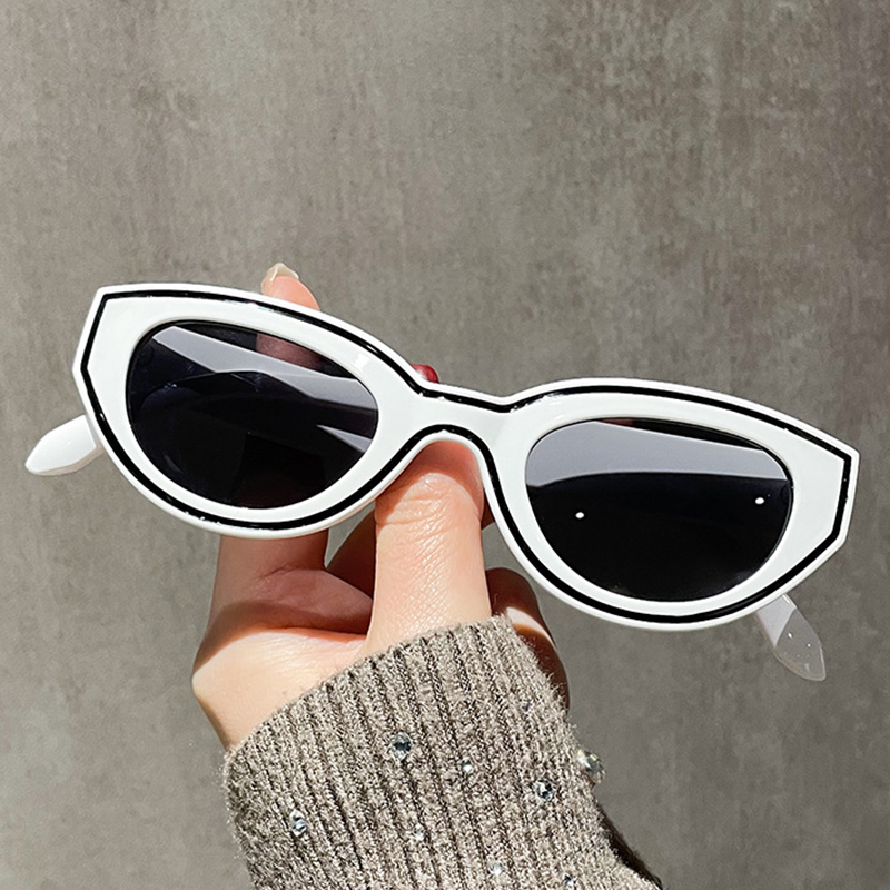 ChimDesign-Lunettes de soleil œil de chat pour hommes et femmes, lunettes de soleil décorées hip-hop, lunettes de fête, design de marque populaire, nouvelle mode