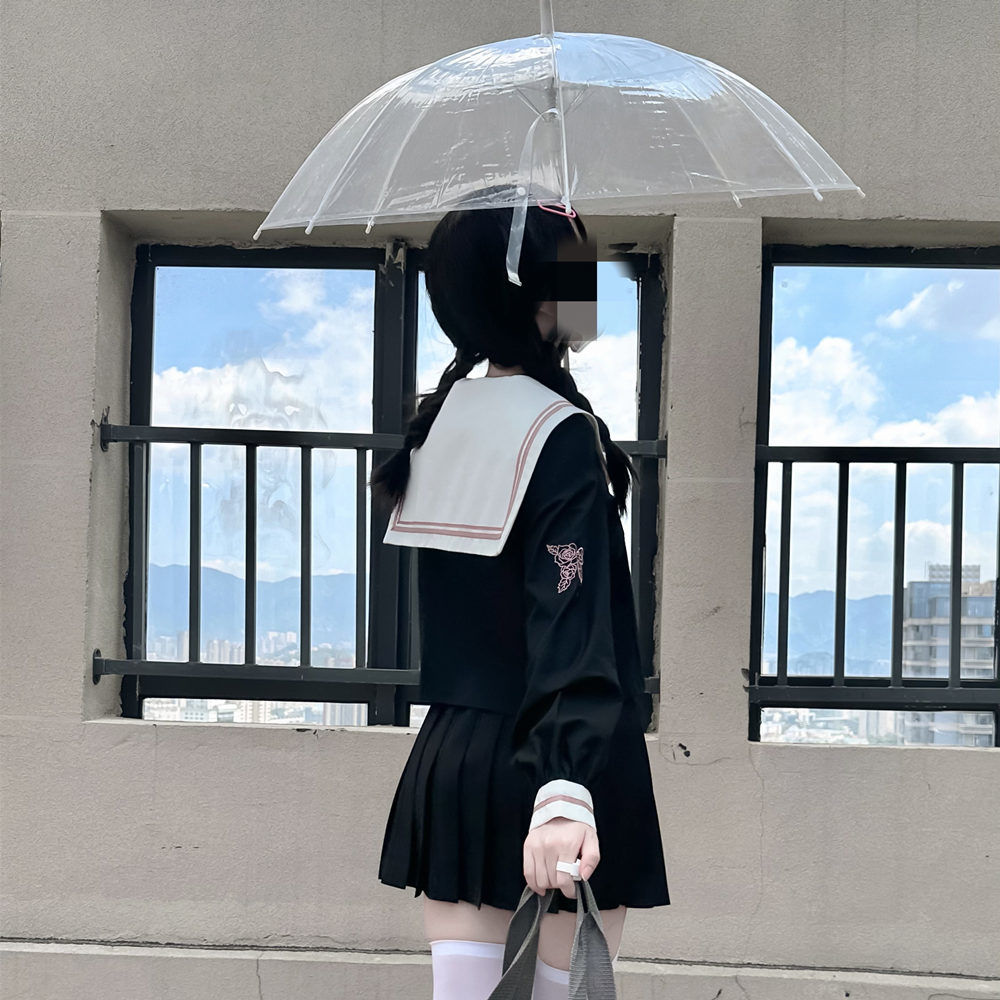JK-Costume d'Uniforme Coréen avec Jupe Plissée, Tenue Sвde Style Collège, Tenue de Marin pour Femme, Uniforme de Cosplay Japonais