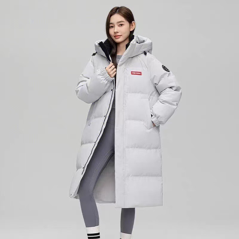 Veste longue rembourrée à capuche pour femmes, manteau froid, parkas super chaudes, vêtements d'hiver, mode coréenne, vente en gros, pas cher