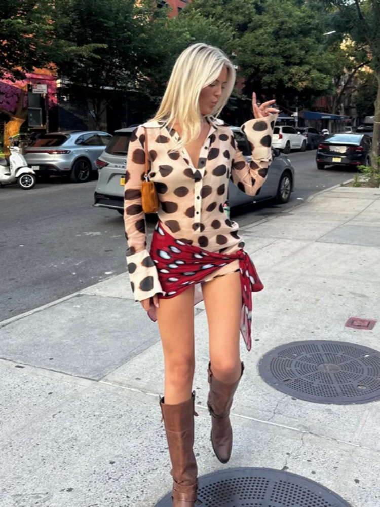 Robe longue tendance à imprimé animal, col en V, froncée, avec cordon de serrage, sexy, pour femme, tenue de plage, vacances, style rétro, soirée d'été