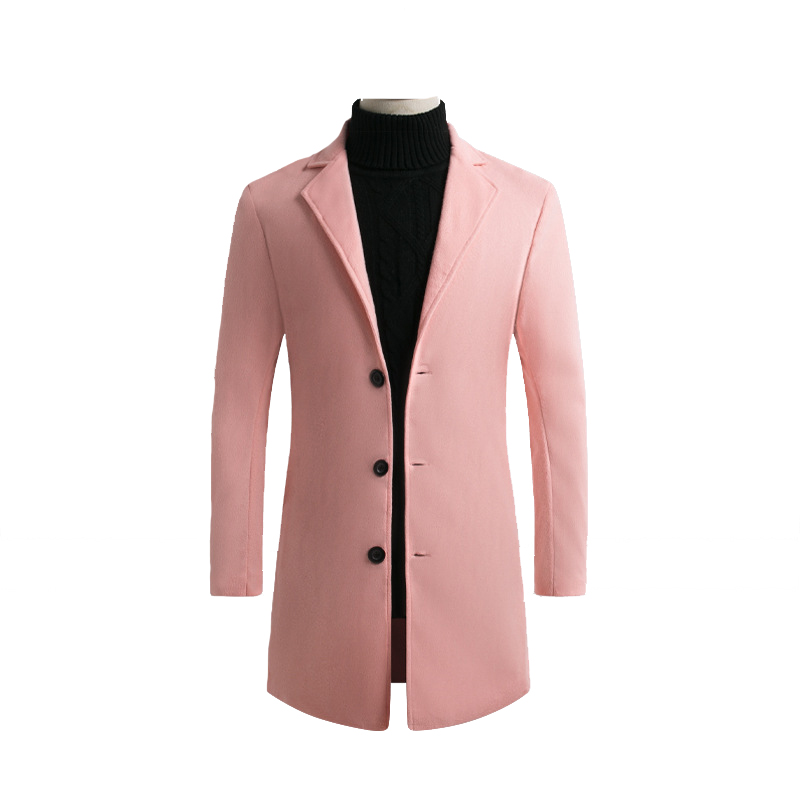 Manteau en laine pour hommes, automne et hiver, manteau Long, manteaux et vestes en laine