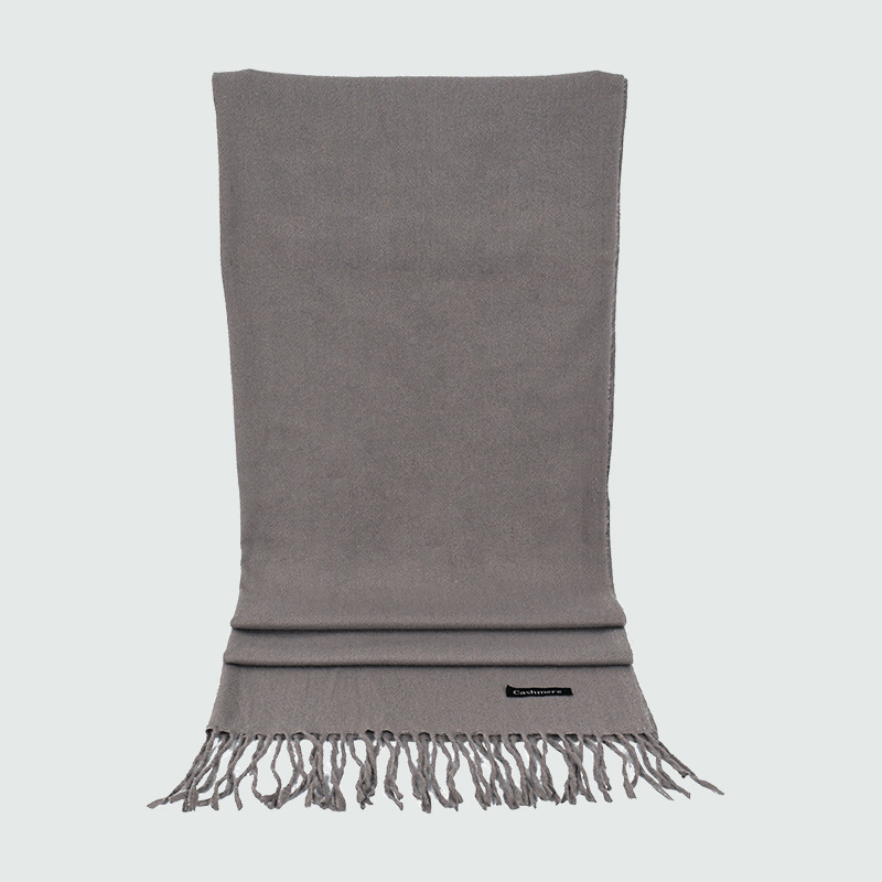 Nouveau hiver écharpe femmes cachemire chaud solide Pashmina couverture enveloppes femme épais doux Bufanda grand gland châle Long Poncho Echarpe