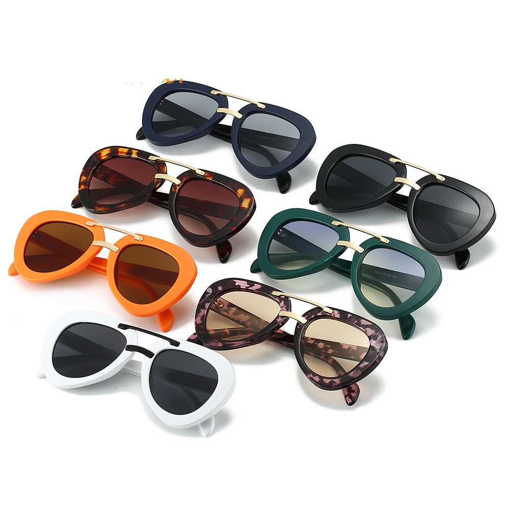 Lunettes de soleil tendance pour femmes et hommes, design pilote, rétro, décontractées, noires, unisexes, à la mode, pour voyage, Vintage, UV400