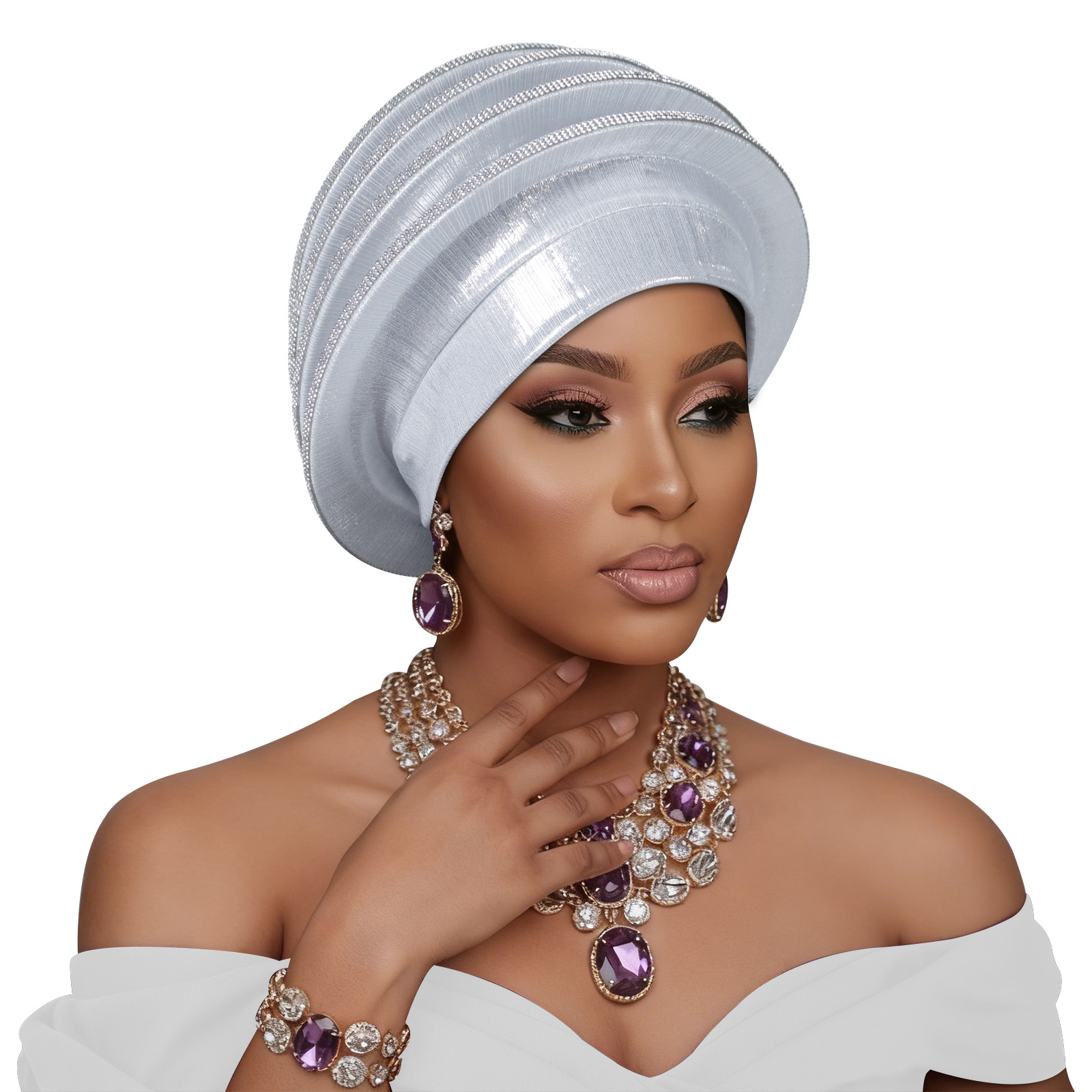 Africain Auto Gele chapeaux musulman Turban Hijab pour femmes Bonnet plissé casquette indienne Nigeria tête enveloppement chapeau mariage Geles écharpe