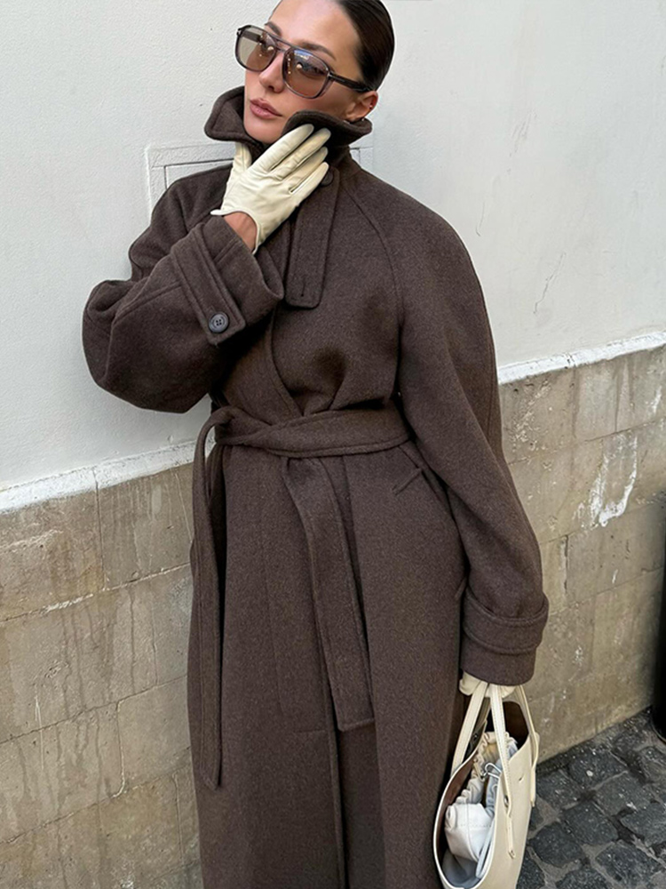 Chic en cuir PU revers veste courte femmes Vintage mode solide boutons ceinture vestes dame automne polyvalent décontracté rue vêtements d'extérieur