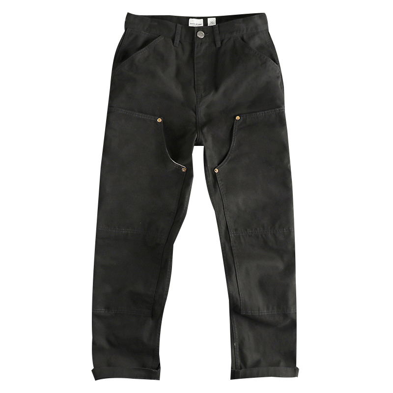 320Gsm lourd perle tissé toile hommes pantalons décontractés américain Vintage rétro tendance 100% coton épissage conception vêtements de travail pantalon
