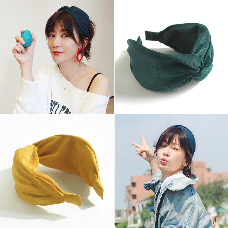 Mode femmes croix bandeau élastique large côté bandeau solide haut noeud Turban cheveux cerceau imprimer chapeaux filles cheveux accessoires