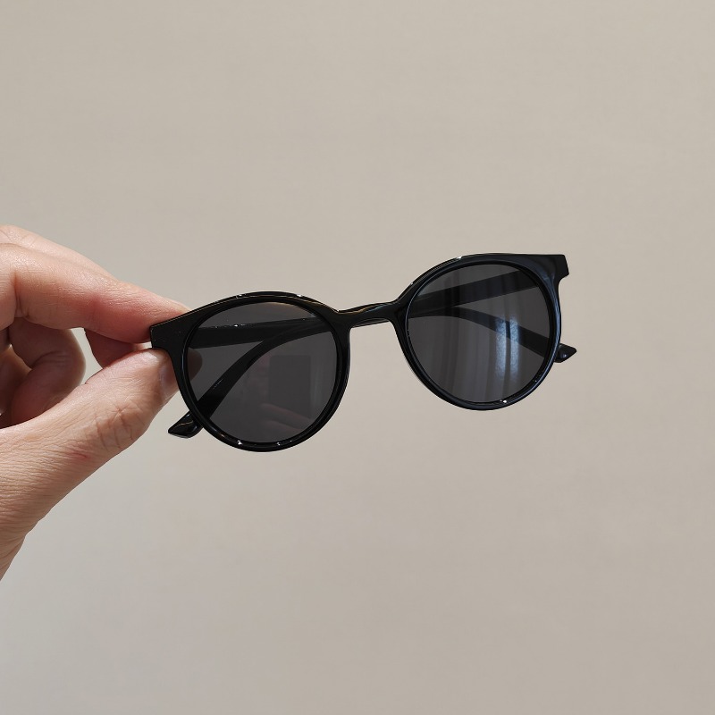 Lunettes de soleil simples pour enfants, monture ronde tendance, monture transparente, lunettes de soleil à la mode et personnalisées, résistantes aux UV