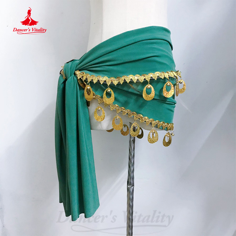 Costume de danse du ventre pour femmes, vêtements de pratique orientale, ceinture de pièces d'or, écharpe de hanche pour filles