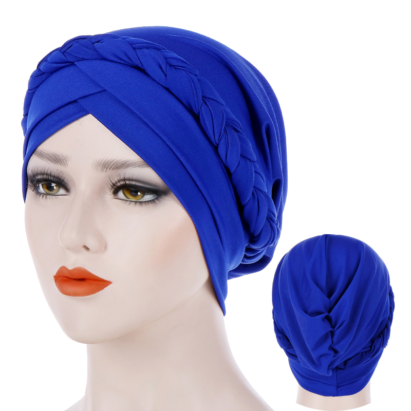 Bonnet turban croix frontale pour femme, pur document, coton tressé, intérieur, hijabs, indien, rond, hijab, sous-écharpe, casquettes, coiffure musulmane