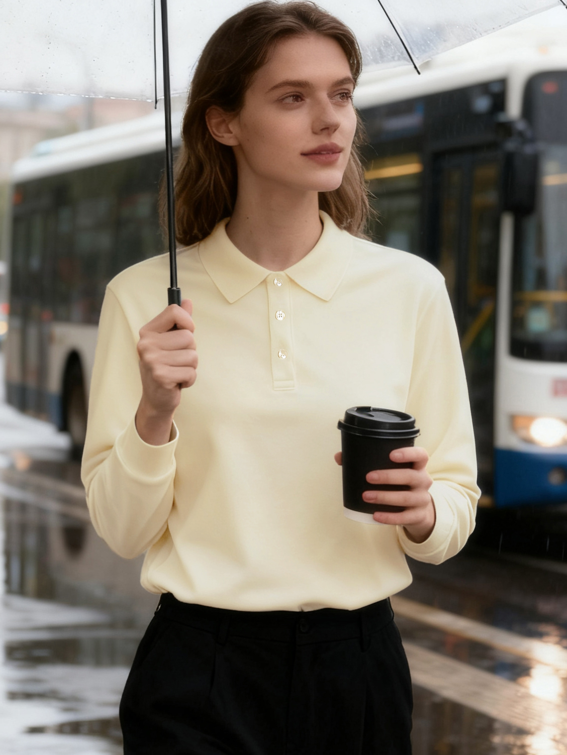 Femmes nouveau automne mode polos trajet T-Shirts décontractés confortable chemise douce solide bases hauts bureau quotidien à manches longues t-shirt