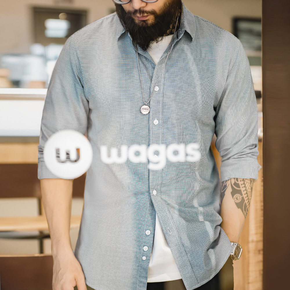 Maden-Chemise à carreaux à manches longues coupe couvertes pour hommes, chemise formelle d'affaires, chemisiers sociaux vintage, col Piedmont, 100% coton, décontracté