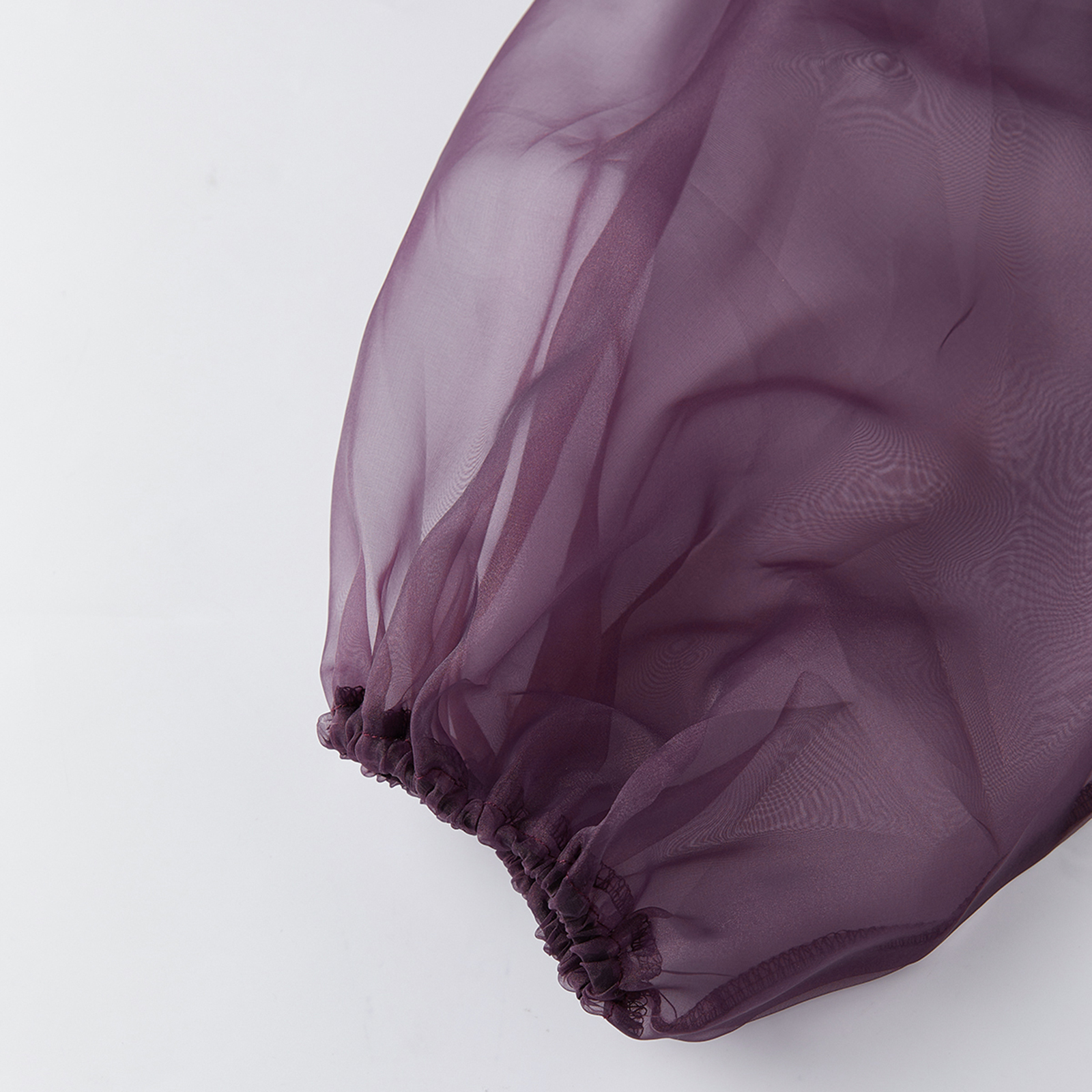 Boléros courts pour femmes, élégants et tendance, en mousseline transparente, à manches longues bouffantes, style cardigan, chemisier ou chemise