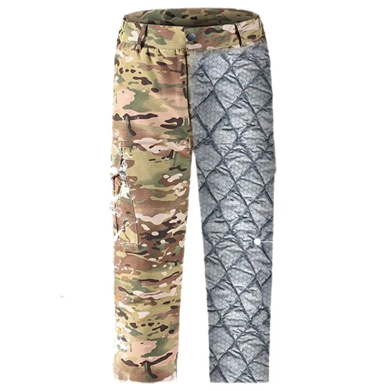 Manteaux chauds à réflexion thermique pour hommes, pantalons Cargo décontractés multi-poches, ensembles tactiques de Camouflage de Combat, pantalons de travail, vêtements masculins, nouvelle collection hiver