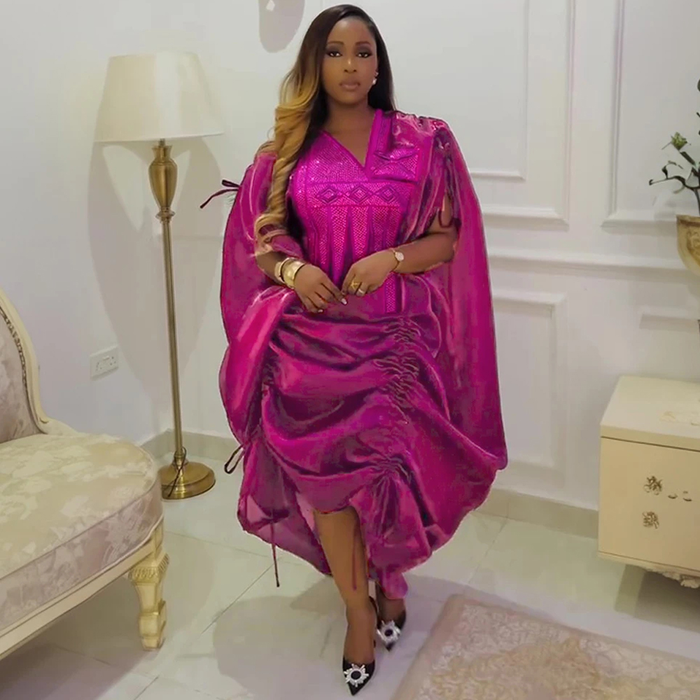 Robes africaines traditionnelles pour femmes Dashiki broderie Maxi Robe grande taille Boubou 2 pièces ensemble vêtements Robe de soirée de mariage