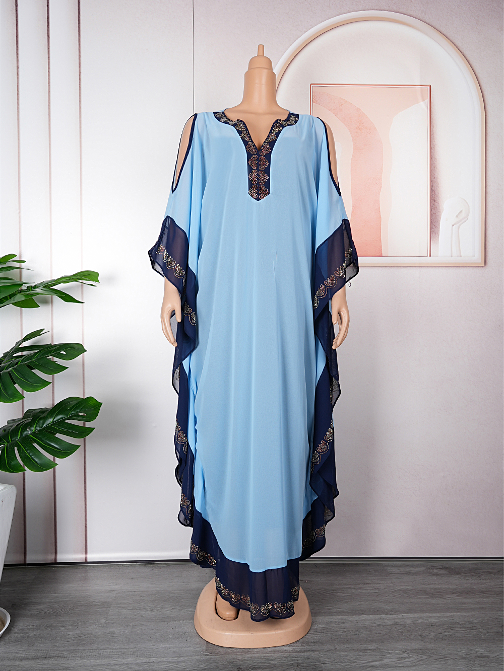 Robe Maxi en Mousseline de Soie pour Femme Musulmane, Kaftan, Dubaï, Abaya, Turquie, Vêtements Islamiques, Robes Africaines Élégantes, Boubou, Djellaba