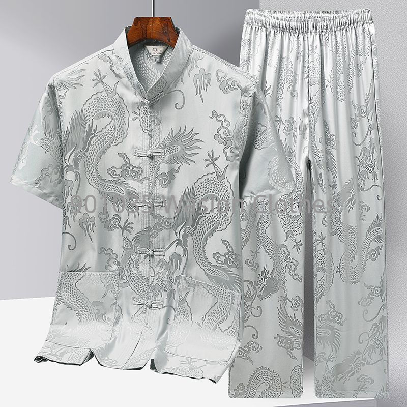 Vêtements traditionnels chinois pour hommes, haut Hanfu en lin avec pantalon, costume Tang à manches longues, chemise Kung Fu, manteau Cardigan